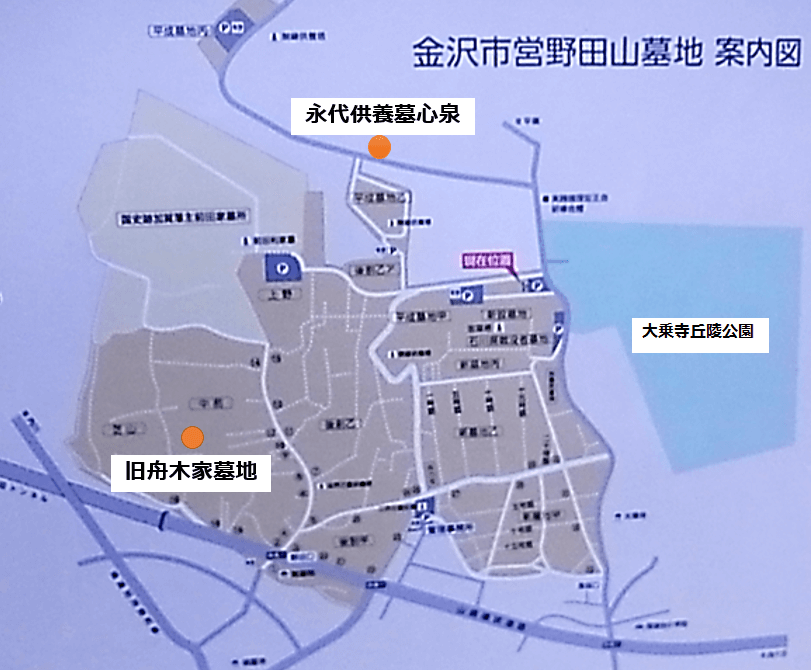 舟木家墓地移動場所